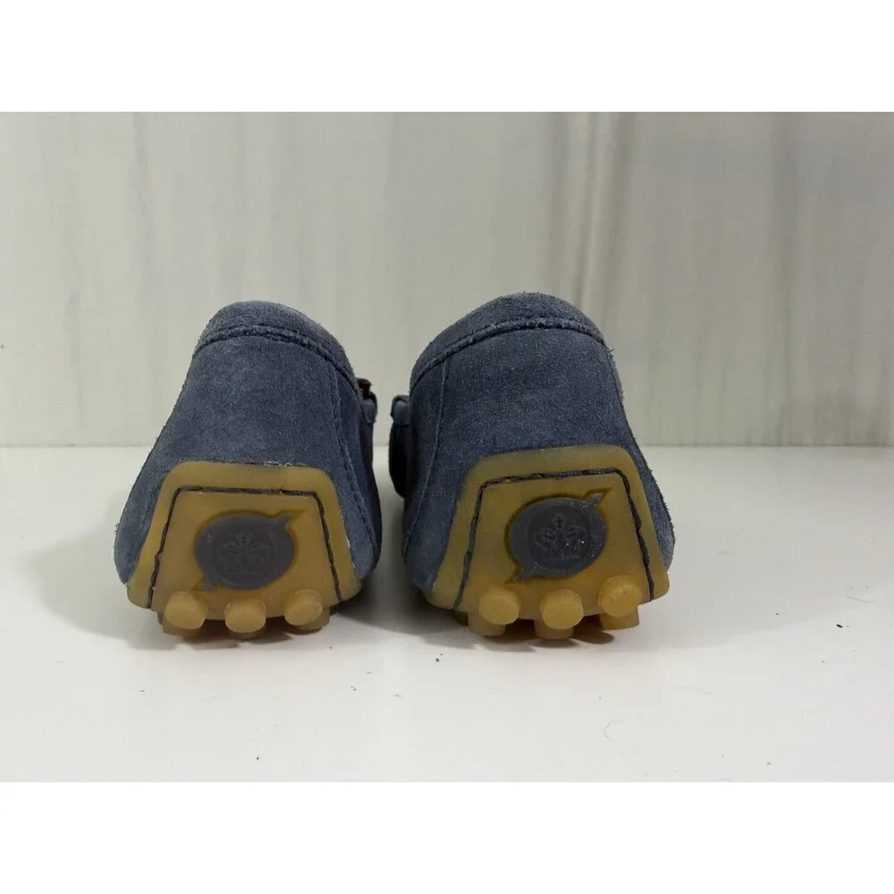 Born Axona Driving Mocs Loafers Blue Suede Women’s Sz 8.5 Coastal Chic Preppy